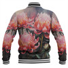 Australia Waratah Baseball Jacket - Waratah Oil Painting Abstract Ver3 Baseball Jacket