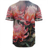 Australia Waratah Baseball Shirt - Waratah Oil Painting Abstract Ver3 Baseball Shirt