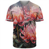 Australia Waratah Baseball Shirt - Waratah Oil Painting Abstract Ver3 Baseball Shirt