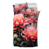 Australia Waratah Bedding Set - Waratah Oil Painting Abstract Ver3 Bedding Set