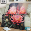 Australia Waratah Blanket - Waratah Oil Painting Abstract Ver3 Blanket