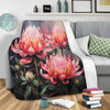 Australia Waratah Blanket - Waratah Oil Painting Abstract Ver3 Blanket