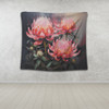 Australia Waratah Tapestry - Waratah Oil Painting Abstract Ver3 Tapestry