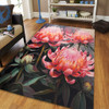 Australia Waratah Area Rug - Waratah Oil Painting Abstract Ver3 Area Rug