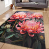 Australia Waratah Area Rug - Waratah Oil Painting Abstract Ver3 Area Rug