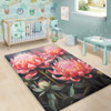 Australia Waratah Area Rug - Waratah Oil Painting Abstract Ver3 Area Rug