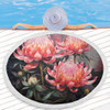 Australia Waratah Beach Blanket - Waratah Oil Painting Abstract Ver3 Beach Blanket