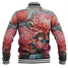 Australia Waratah Baseball Jacket - Waratah Oil Painting Abstract Ver4 Baseball Jacket