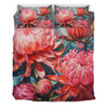 Australia Waratah Bedding Set - Waratah Oil Painting Abstract Ver4 Bedding Set