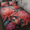 Australia Waratah Quilt Bed Set - Waratah Oil Painting Abstract Ver4 Quilt Bed Set