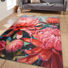 Australia Waratah Area Rug - Waratah Oil Painting Abstract Ver4 Area Rug