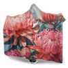 Australia Waratah Hooded Blanket - Waratah Oil Painting Abstract Ver4 Hooded Blanket