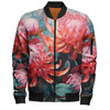 Australia Waratah Bomber Jacket - Waratah Oil Painting Abstract Ver5 Bomber Jacket