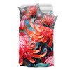 Australia Waratah Bedding Set - Waratah Oil Painting Abstract Ver5 Bedding Set