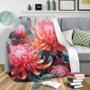 Australia Waratah Blanket - Waratah Oil Painting Abstract Ver5 Blanket