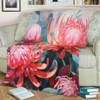 Australia Waratah Blanket - Waratah Oil Painting Abstract Ver5 Blanket