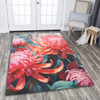 Australia Waratah Area Rug - Waratah Oil Painting Abstract Ver5 Area Rug