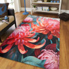 Australia Waratah Area Rug - Waratah Oil Painting Abstract Ver5 Area Rug