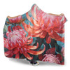 Australia Waratah Hooded Blanket - Waratah Oil Painting Abstract Ver5 Hooded Blanket