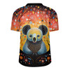 Australia Koala Custom Rugby Jersey - Aboriginal Koala With Flowers Rugby Jersey