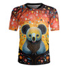 Australia Koala Custom Rugby Jersey - Aboriginal Koala With Flowers Rugby Jersey