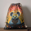 Australia Koala Drawstring Bag - Aboriginal Koala With Flowers Drawstring Bag