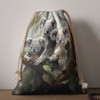 Australia Koala Drawstring Bag - Three Koalas with Gum Trees Ver2 Drawstring Bag