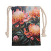 Australia Waratah Drawstring Bag - Waratah Oil Painting Abstract Ver2 Drawstring Bag