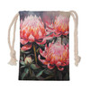 Australia Waratah Drawstring Bag - Waratah Oil Painting Abstract Ver3 Drawstring Bag