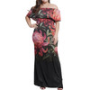 Australia Waratah Off Shoulder Long Dress - Red Waratah Flowers Fine Art Ver3 Off Shoulder Long Dress