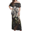 Australia Koala Off Shoulder Long Dress - Three Koalas with Gum Trees Ver2 Off Shoulder Long Dress