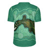 Australia Aboriginal Rugby Jersey - Aboriginal Green Platypus Art Inspired Design Rugby Jersey