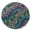 Australia Aboriginal Round Rug - Dot Painting Art Round Rug