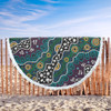 Australia Aboriginal Beach Blanket - Dot Painting Art Beach Blanket