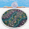 Australia Aboriginal Beach Blanket - Dot Painting Art Beach Blanket