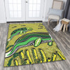 Australia Aboriginal Area Rug - Mother And Baby Dugong Aboriginal Art Area Rug