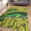 Australia Aboriginal Area Rug - Mother And Baby Dugong Aboriginal Art Area Rug