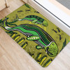 Australia Aboriginal Door Mat - Mother And Baby Dugong Aboriginal Art Door Mat