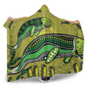 Australia Aboriginal Hooded Blanket - Mother And Baby Dugong Aboriginal Art Hooded Blanket