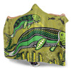 Australia Aboriginal Hooded Blanket - Mother And Baby Dugong Aboriginal Art Hooded Blanket
