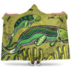 Australia Aboriginal Hooded Blanket - Mother And Baby Dugong Aboriginal Art Hooded Blanket