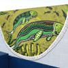 Australia Aboriginal Beach Blanket - Mother And Baby Dugong Aboriginal Art Beach Blanket