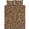 Australia Aboriginal Quilt Bed Set - Seamless Bush Leaves Quilt Bed Set