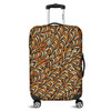 Australia Aboriginal Luggage Cover - Seamless Bush Leaves Luggage Cover
