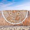 Australia Aboriginal Beach Blanket - Aboriginal Dot Design Artwork Beach Blanket