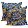 Australia Aboriginal Pillow Covers - Aboriginal Flowers Art Pillow Covers