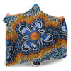 Australia Aboriginal Hooded Blanket - Aboriginal Flowers Art Hooded Blanket