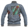 Australia Aboriginal Baseball Jacket - Stingray Art In Aboriginal Dot Style Baseball Jacket