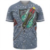 Australia Aboriginal Baseball Shirt - Stingray Art In Aboriginal Dot Style Baseball Shirt