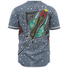 Australia Aboriginal Baseball Shirt - Stingray Art In Aboriginal Dot Style Baseball Shirt